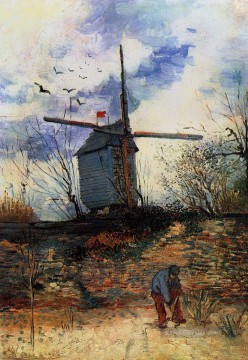 moulin couleuvre pontoise Ölbilder verkaufen - Moulin de la Galette Vincent van Gogh